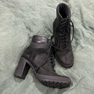 Women’s timberland black heel boot